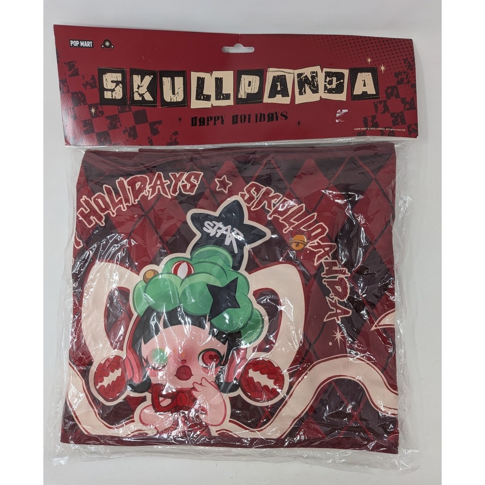 SKULLPANDA Popmart Christmas Series Home Fabric Decorations Table Runner - NEW